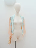 1920s Silk chiffon beaded coverup jacket - Extra small to Large