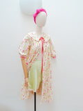 1950s Novelty poodle print cotton dressing robe - Small to Large