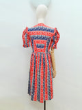 1940s Novelty print dirndl style traditional German dress - Medium Large