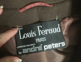 1960s Louis Feraud wool crepe eyelet detail coat - Small