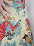 1950s Novelty matador print cotton skirt - Extra small