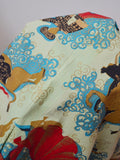 1950s Novelty matador print cotton skirt - Extra small