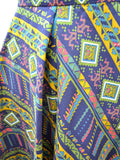 1960s Cotton aztec printed day skirt - Large