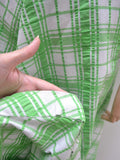 1970s Green check seersucker halterneck maxi dress - Extra X small